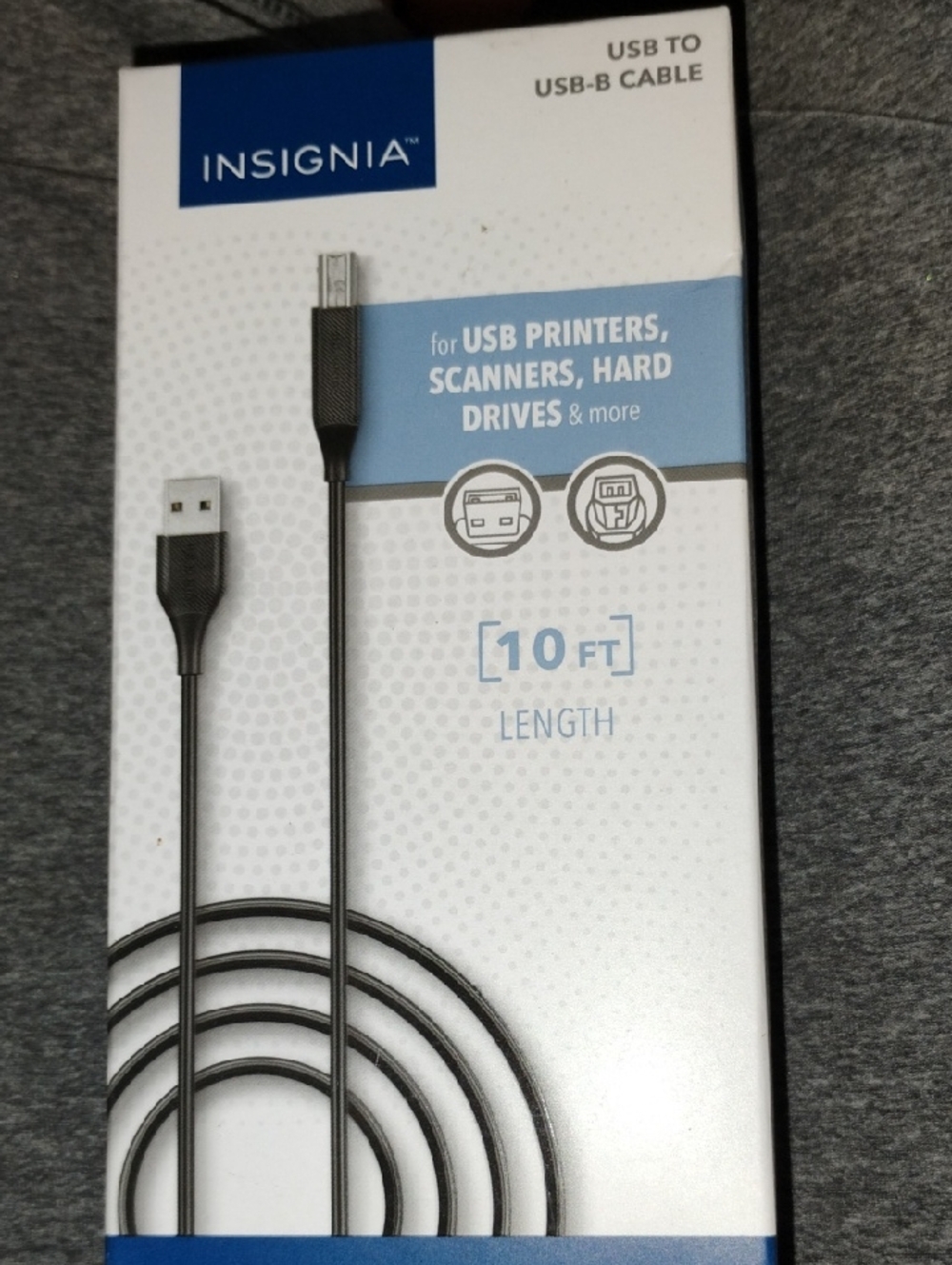 Insignia 10ft USB to USB-B Cable - Black